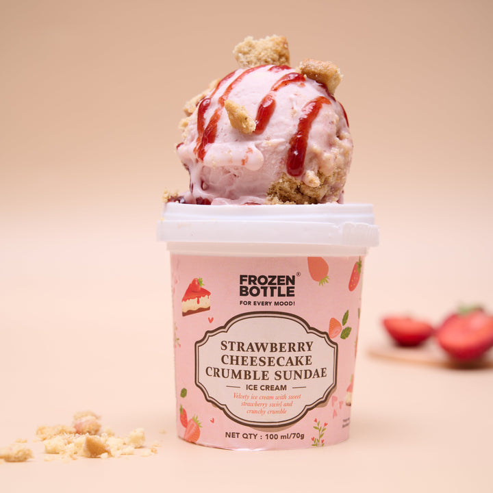 Strawberry Cheesecake Swirl Ice Cream Sundae Tubs
