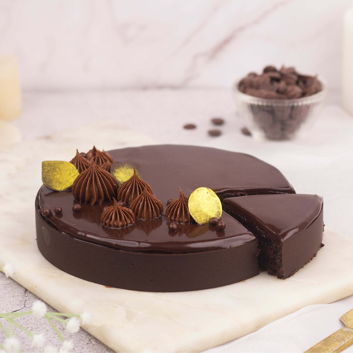 Belgian Chocolate Truffle Cake