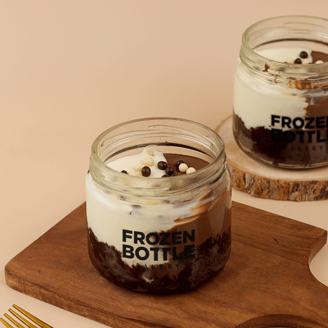 Double Chocolate Pudding Cake Dessert Jars