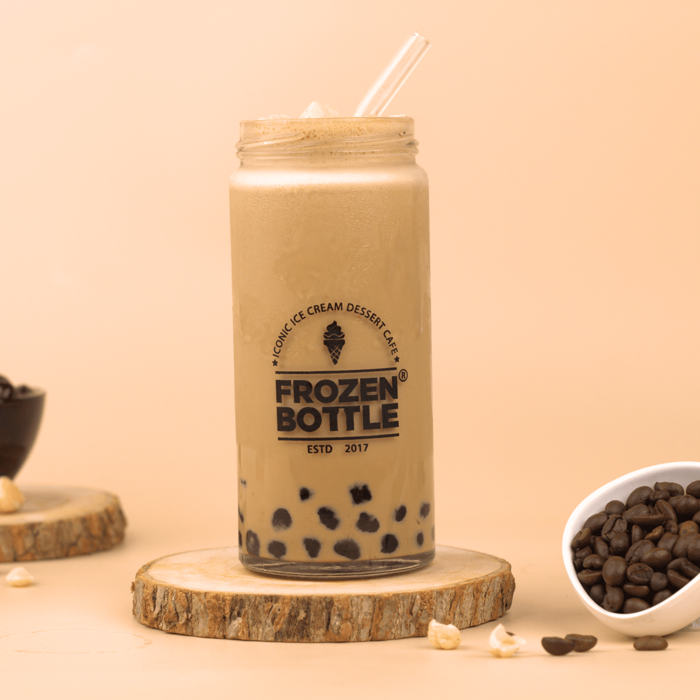 Hazelnut Caramel Bubble Tea 