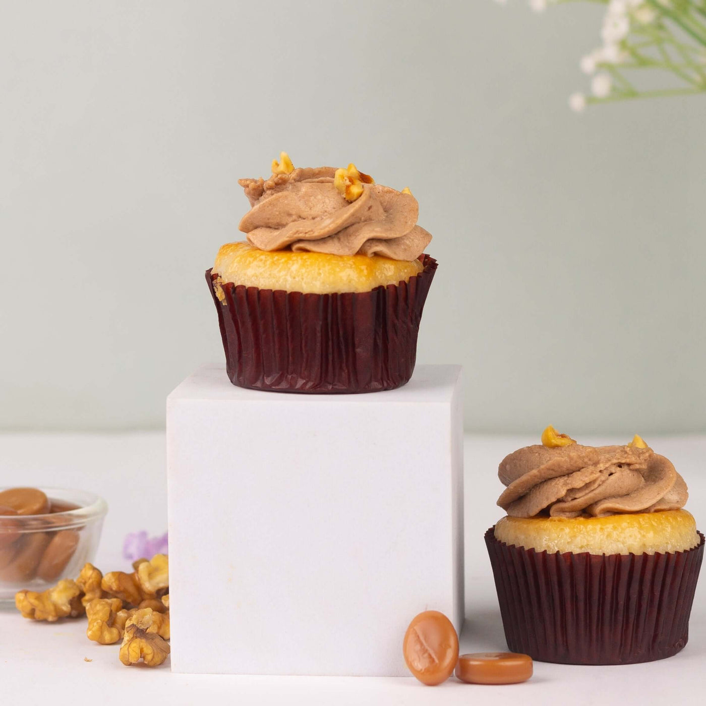 Hazelnut & Caramel Cupcakes