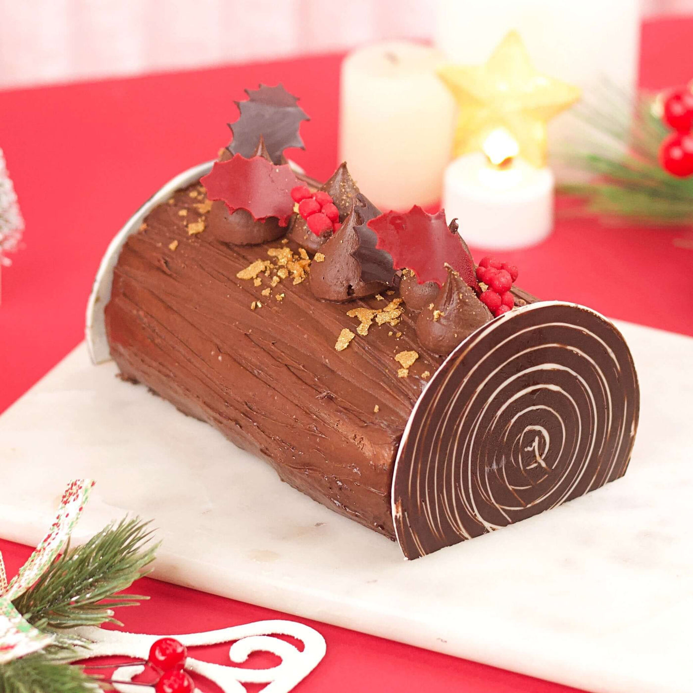 Yule Log Cake